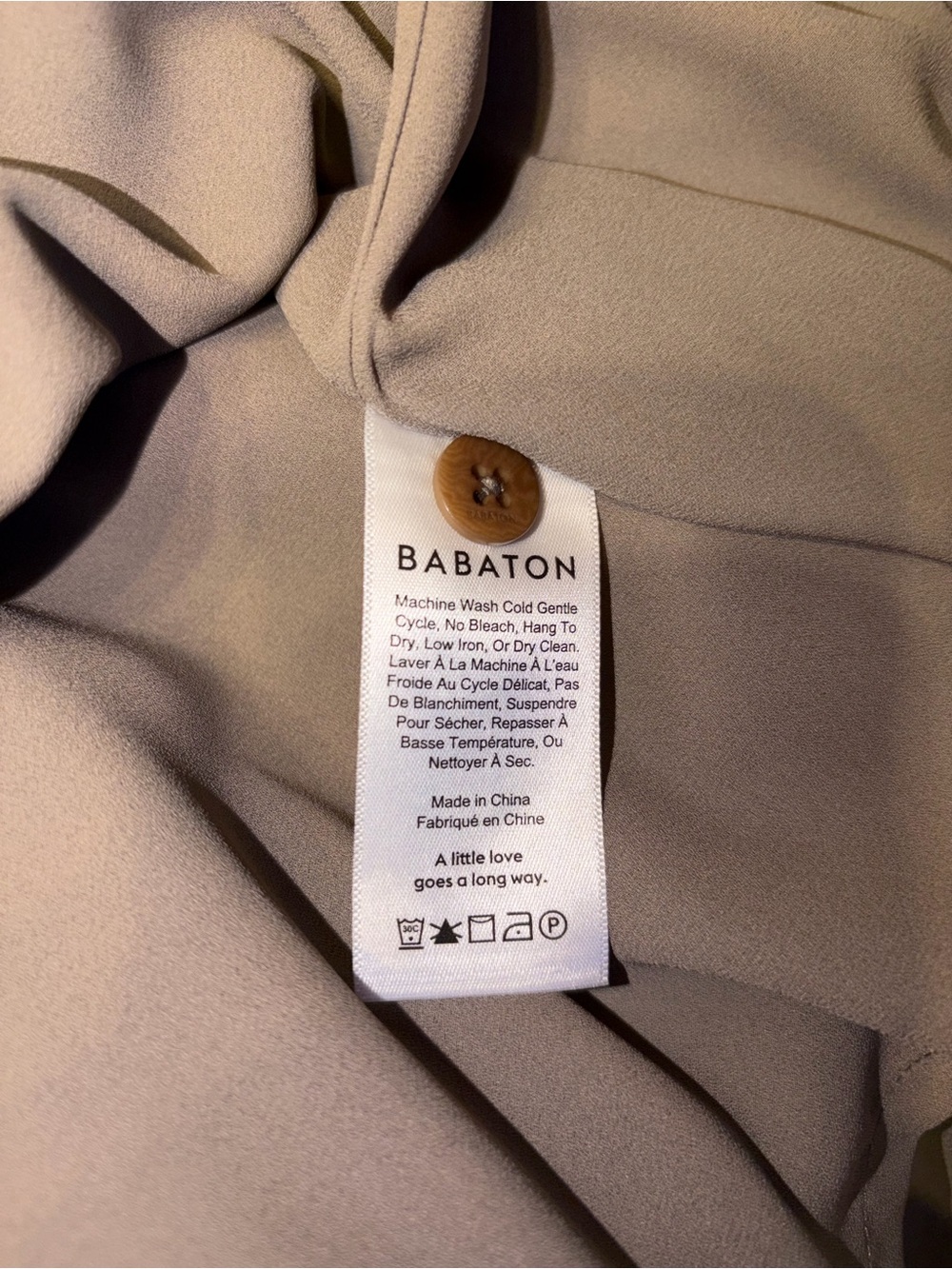 Aritzia Babaton Quincey Jacket Flowy Trench Coat Taupe Belted Medium - Picture 4 of 5